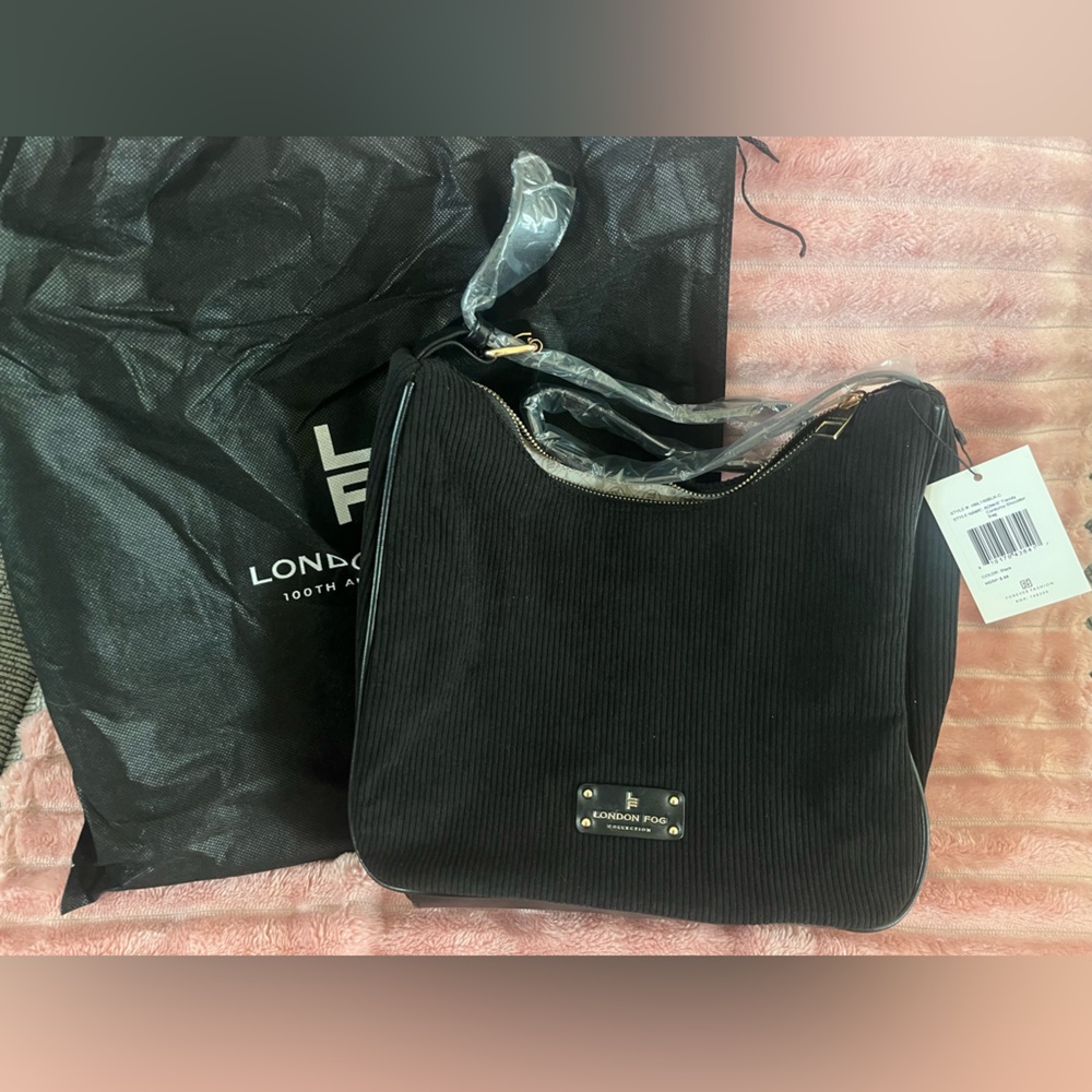 London Fog Black Anniversary Tote